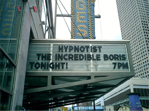 Hypnotist The Incredible Boris Cherniak appearing live at a theatre