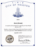 City of Houston letter from mayor